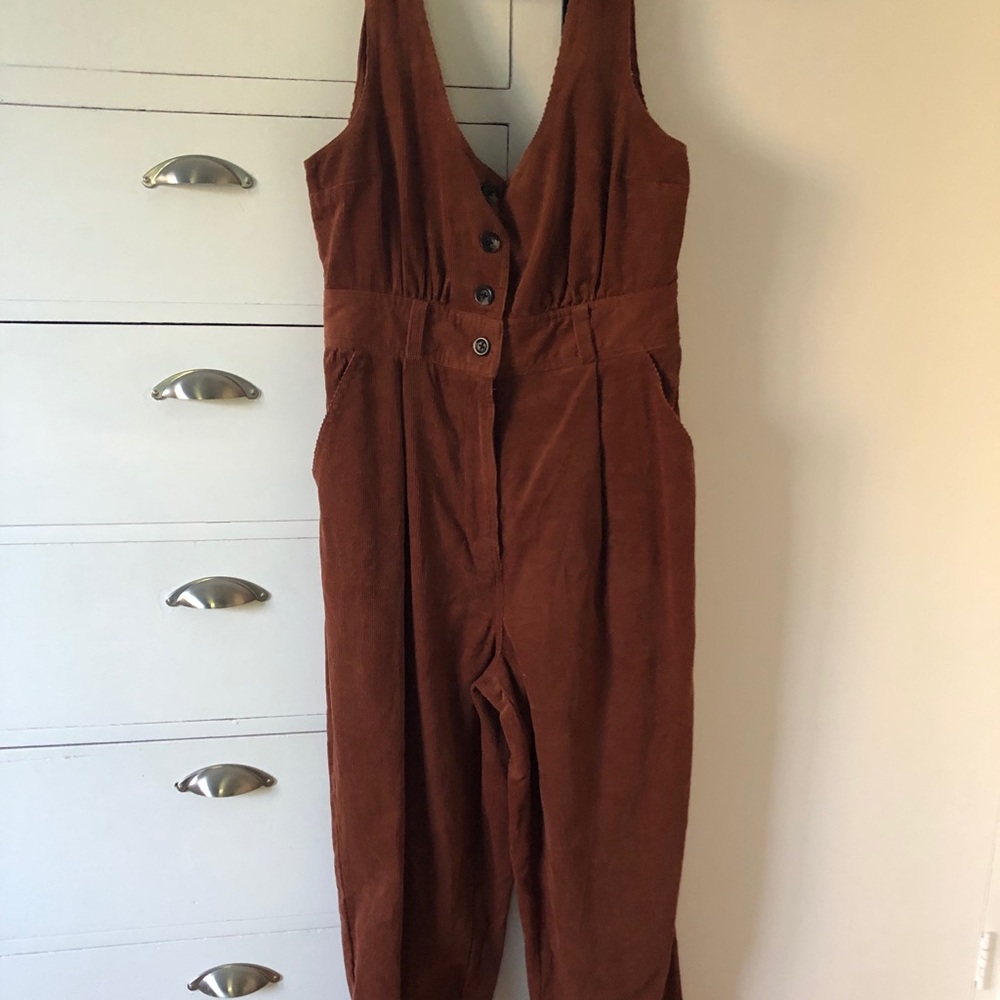 brown jumpsuit